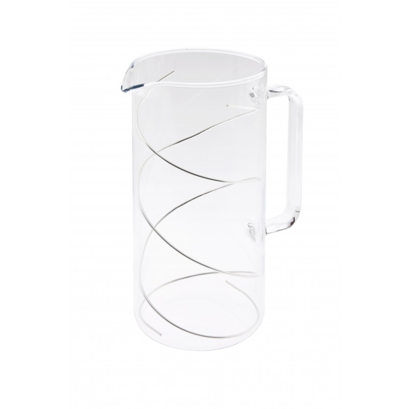 Caraffa con spirale in argento puro al 99%