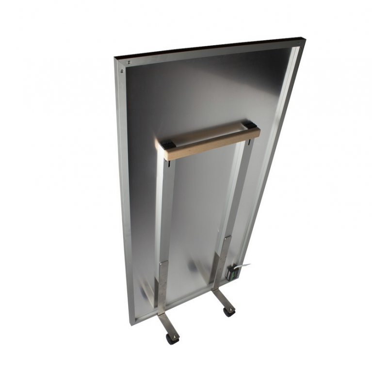 Carrello in acciaio inox satinato per movimentazione domestica