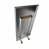 Carrello in acciaio inox satinato per movimentazione domestica