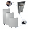 Carrello in acciaio inox satinato per movimentazione domestica