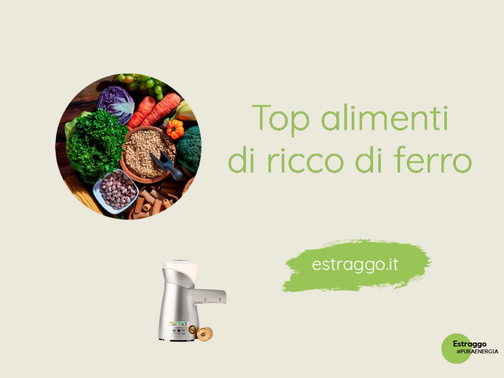 Frutta e verdura ricca di ferro