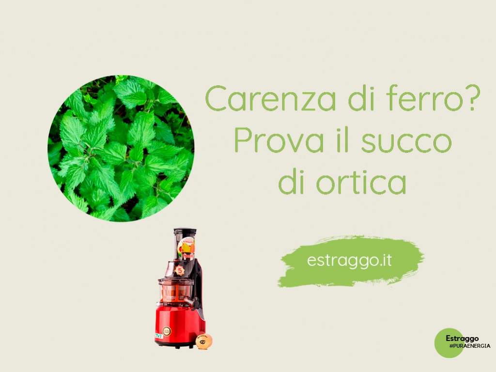 Succo anti-anemia: estratto cavolo nero, kiwi, ortica ed uva bianca
