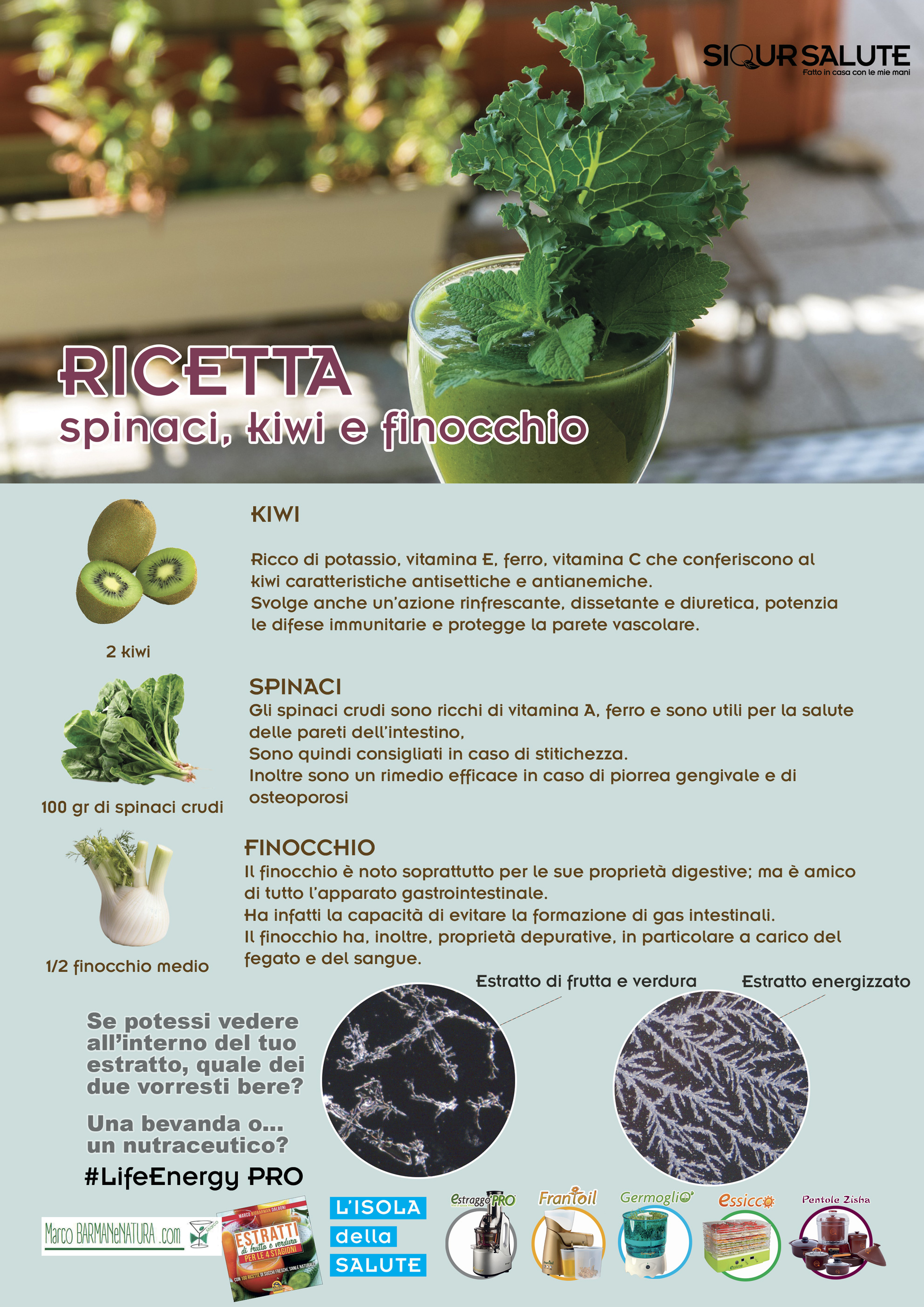 Ricetta di spinaci