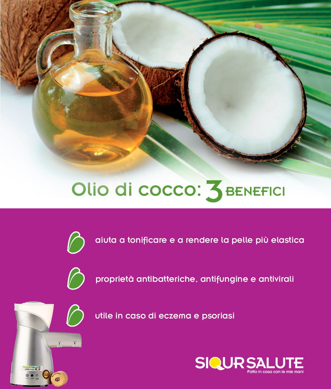 proprietà olio di cocco