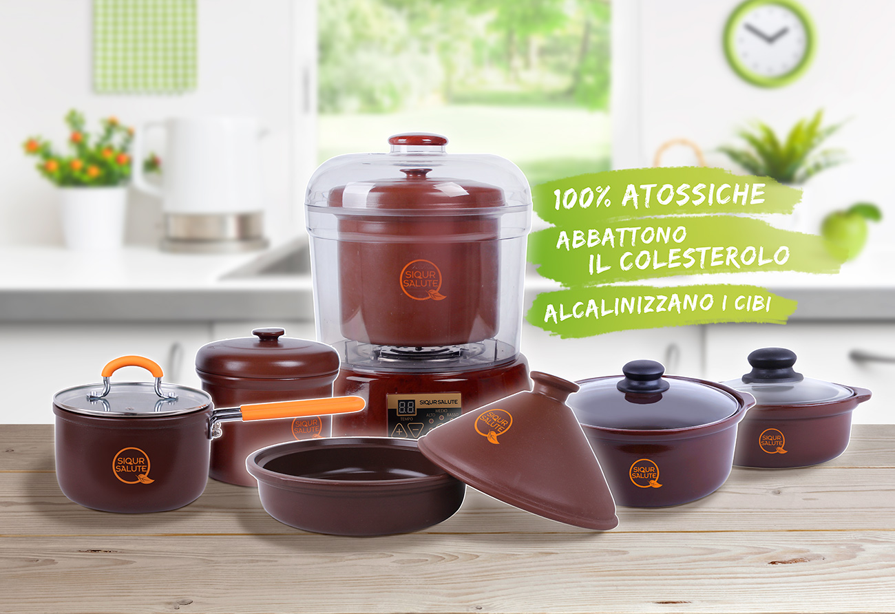 Set COMPLETO di pentole in ceramica Spodumene