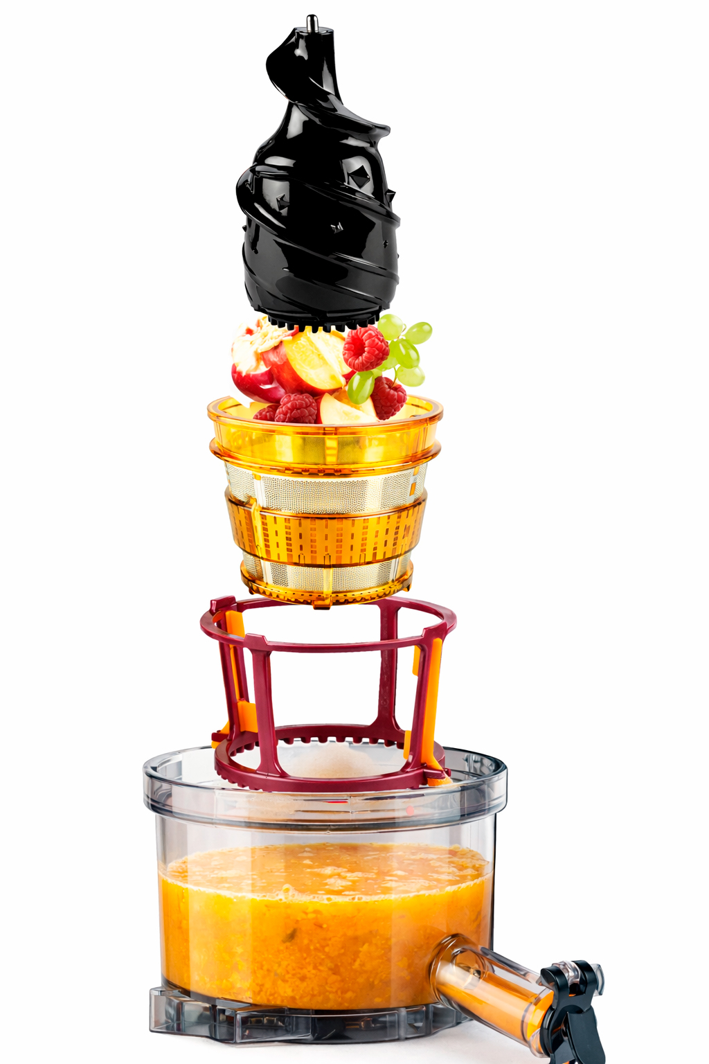 estratti di frutta realizzati con l'estrattore di succo estraggo