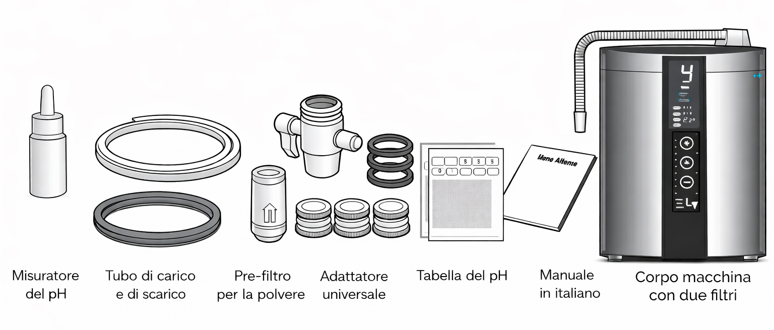 ionizzatore d'acqua alcalina al miglior prezzo con kit di installazione incluso