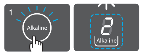 ionizzatore d'acqua alcalina che eroga 4 programmi di acqua alcalina ionizzata