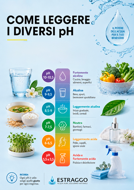 usi dei diversi livelli pH dell'acqua
