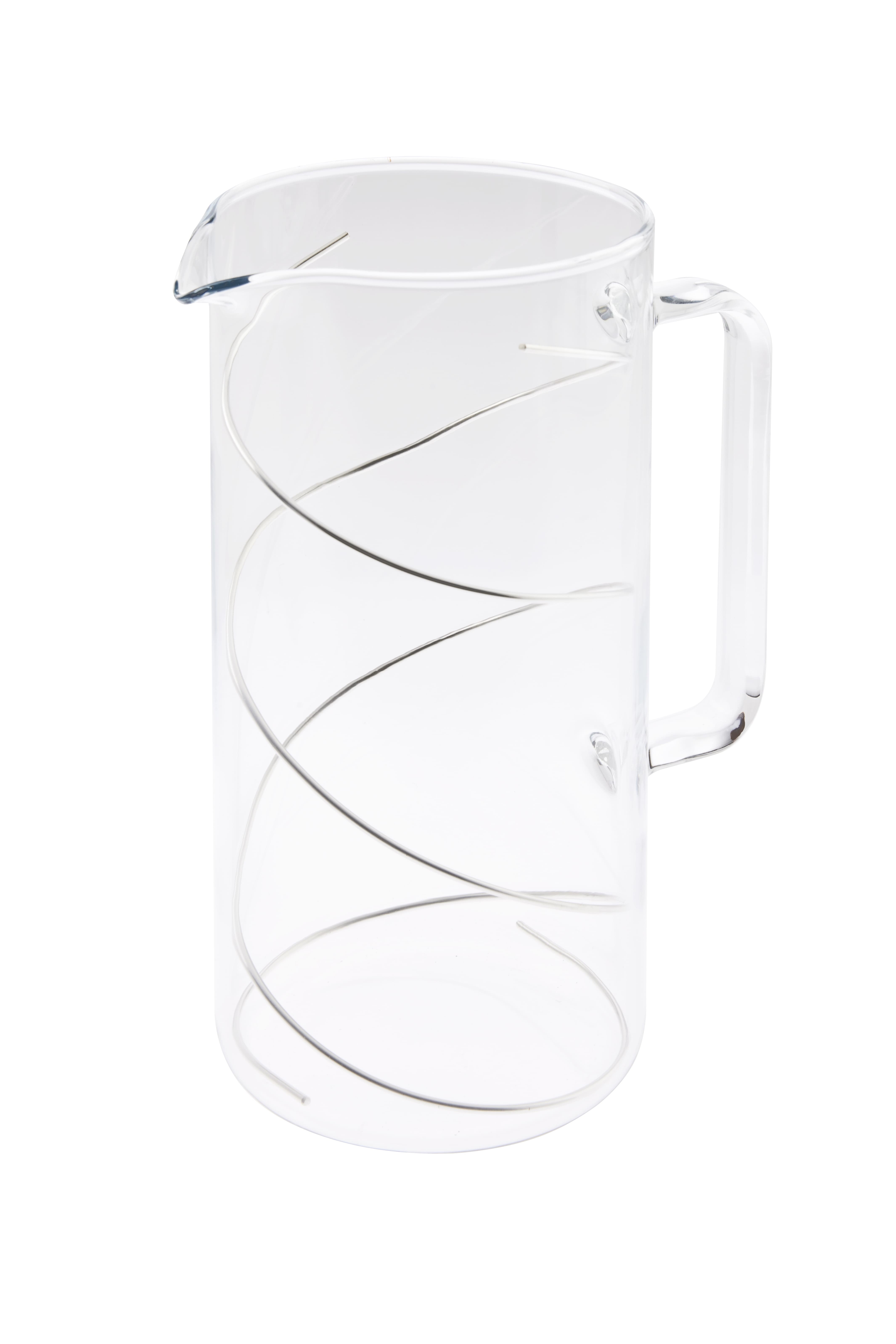 Caraffa con spirale in argento puro al 99%