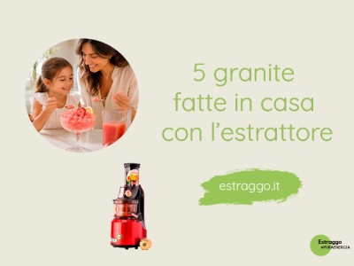 5 granite con l’estrattore di succo: ricette fresche, naturali e adatte anche a bambini e ragazzi